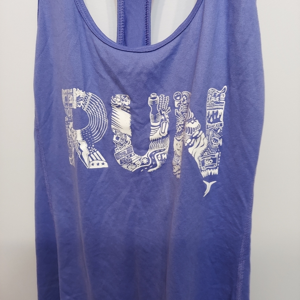 Old Navy RUN blue lg workout gym racerback - Picture 2 of 6